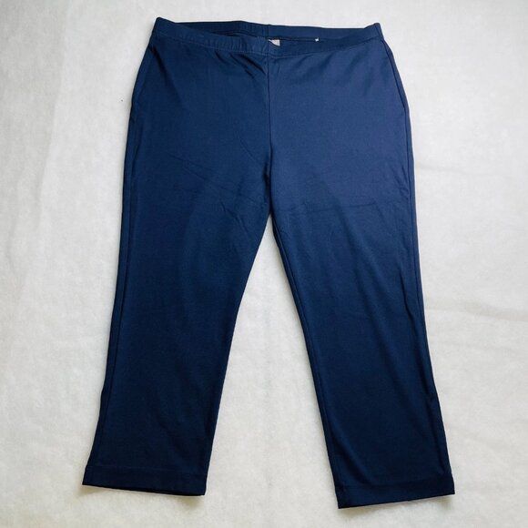 Fabulously Slimming by Chico's Womens Blue Pull On Cropped Pants Size 2.5 US L - Picture 1 of 10